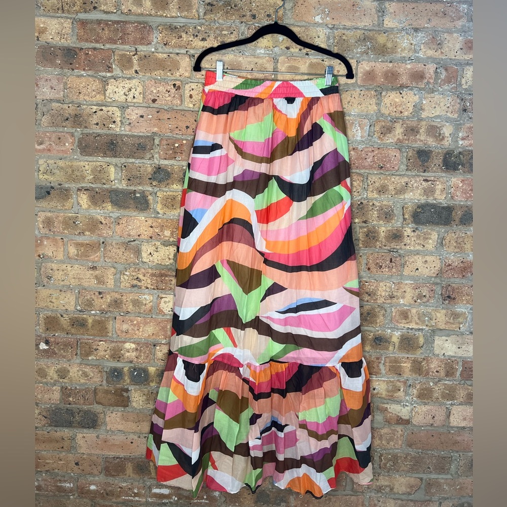 Devotion Twins Multi-colored Maxi Skirt, Size S, 100% cotton
